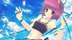 Blue eyes Ribbons nekomimi