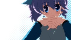 Blue eyes Ribbons purple