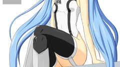 Blue eyes vector hair