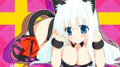 Blue eyes white hair lovely 1900x1200