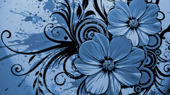 Blue Flowers patterns artwork