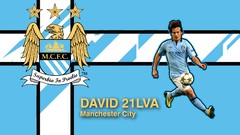 Blue football player Manchester City David Silva Premier League