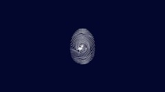 Blue funny minimalistic fingerprints octobus