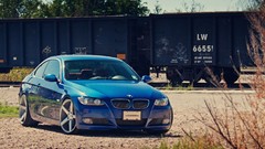 Blue germany wheels bmw m3 railway vossen trains wagons 