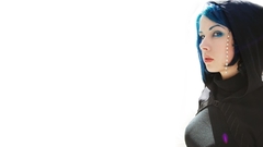 Blue girl hairs make