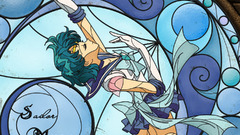 Blue green hair Sailor