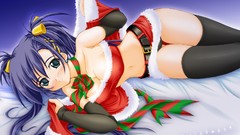 Blue hair Christmas outfits