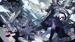 Blue hair fantasy art Bungaku Shoujo