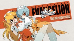 Blue hair long hair short hair asuka langley soryu neon genesis 