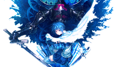 Blue hair mahou shoujo