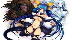 Blue hair pink eyes anime girls guilty gear dizzy