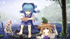 Blue hair Plants barefoot