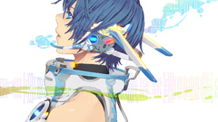 Blue hair short hair