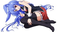 Blue hair tights bunny ears Mondaiji-tachi ga Isekai kara Kuru 