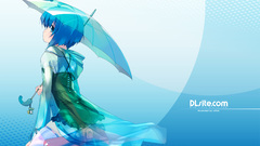 Blue hair Umbrellas Dlsite