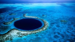 Blue hole reef lighthouses belize