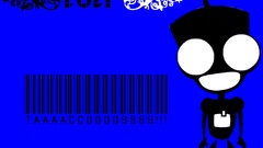 Blue Invader Zim barcode