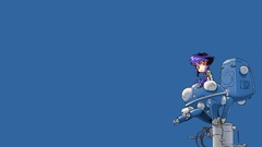 Blue Kusanagi Motoko tachikoma