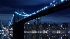 Blue Landscapes lights Bridges