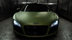 Blue lights cars audi r8 matte colored