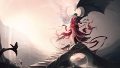 Blue love weapons wings aion artwork video games fantasy art 