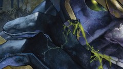 Blue marvel comics thanos