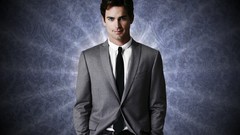 Blue Men blue background Actors Matt Bomer