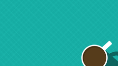 Blue minimalistic coffee