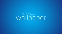 Blue minimalistic text