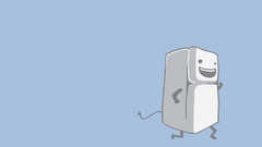 Blue minimalistic Threadless Refrigerators