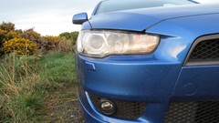 Blue Mitsubishi Lancer bodykit