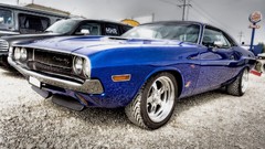 Blue muscle cars Dodge