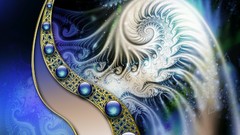 Blue nautilus fractal