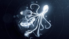 Blue outer space robot