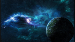 Blue outer space Stars