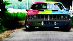 Blue pink paint Green Drive chameleon classic muscle roads job 