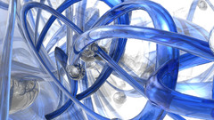 Blue pipes wide screen