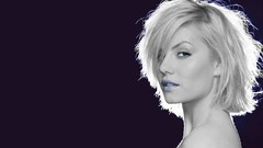Blue purple woman blondes selective coloring color splash