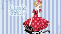 Blue red dress dots bows lolita fashion striped lingerie 