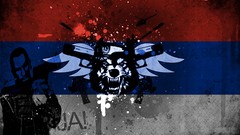 Blue red white Flags serbia niko bellic flag of serbia