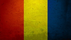 Blue red yellow Flags