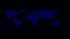 Blue retro Maps cyberpunk world map ascii