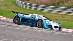 Blue silver cars race tracks Gumpert Apollo