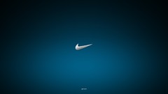 Blue simple blue background Nike just do it