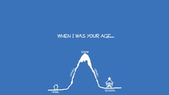 Blue snow minimalistic home