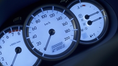 Blue speedo tach tachometre