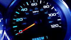 Blue speedometer