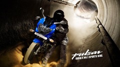 Blue Stunt pulsar bajaj