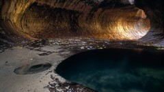Blue subway Utah Zion National Park caves national park pools