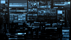 Blue Technology Rainmeter display